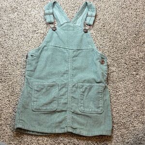 Oshkosh - Toddler Girl Green Corduroy Overall Dress